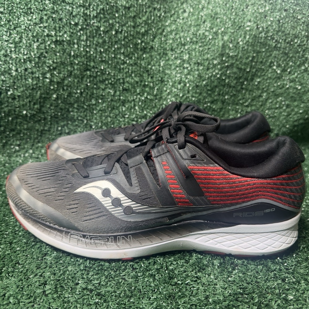 Size 10.5 Saucony Everun Ride ISO Men's Shoes Black Tennis Shoes / Sneakers